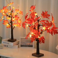 Lumière LED en forme de feuille d'érable, pomme de pin, récolte d'automne, décoration de Thanksgiving, matériau PC, durée de vie de 5000 heures