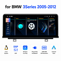 Système multimédia automobile Linux 10,25 pouces avec CarPlay sans fil Android Auto 2005-2012 BMW Série 3 E90 E91 E92 E93 Écran tactile IPS