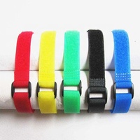 Attaches auto-agrippantes en nylon réutilisables, attaches de câbles auto-adhésives, sangles de batterie, attaches à boucle en plastique, bandes de fixation