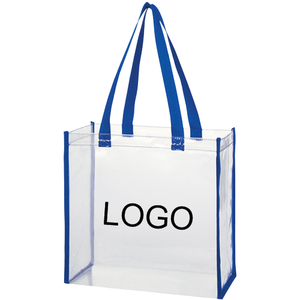 Clear <b>Tote</b> Bags Bulk, Reusable Clear <b>Plastic</b> <b>Tote</b> Bags with Handles PVC Stadium Approved Clear Bag Beach Bag - Product Image 1
