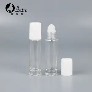 6ml 8ml 10ml 15ml bottiglie a rullo in vetro trasparente satinato colorato rotolo su bottiglia tubi a rullo per olio per labbra