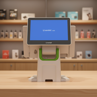 Terminaux de point de vente à écran tactile 10 points, machine de caisse de 15,6 pouces, système d'exploitation Windows Android POS