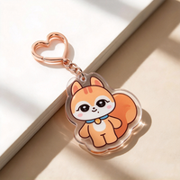 Porte-clés en PVC Kpop personnalisé, mini, souple, étanche, en époxy, mignon, promotionnel, en acrylique, anime, pour cadeaux