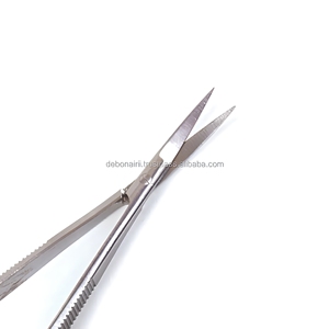 Ciseaux de microchirurgie droits extra-affûtés Castroviejo de 4,5 pouces en acier inoxydable à ressort, fournisseur en gros - Product Image 3