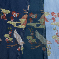 Tissu denim imprimé Crane 30S 100% Lyocell Écologique Garçons & Filles Doux Léger Couleurs Vives Échantillon Personnalisé Rapide 300M MOQ OEM