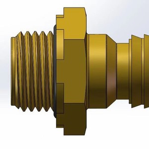 Sinotruk Type 17 <b>Quick</b> <b>Connector</b> M22X1.5 Brass Straight Automotive Pipe Fitting for Heavy Duty Truck Piping - Product Image 1