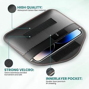 Estuche <span class=keywords><strong>Bloqueador</strong></span> de Señal para Llaves de Auto, Impermeable, de PU, Protección RFID, Marca Faraday Fashion - Product Image 5