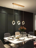 Lustre suspendu moderne en laiton personnalisé pour restaurant bar île éclairage simple lustre suspendu de cuisine pour escalier de maison