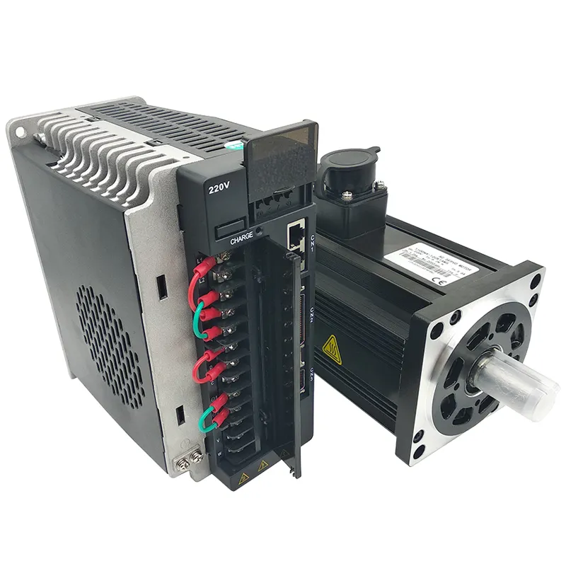 220VAC tek/üç fazlı 2.2KW 2000RPM 9.55N.m 5000 hat kodlayıcı AC servo motor frenli