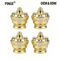 Capuchon de parfum de luxe en or, FEA15 ABS, électroplaqué, logo personnalisé, couvercle décoratif haut de gamme pour flacon de parfum