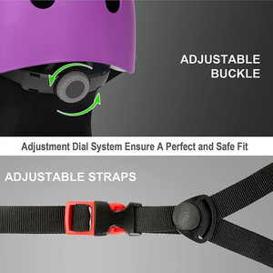 Casque de roller réglable avec aérations pour la protection de la tête unisexe - Product Image 3