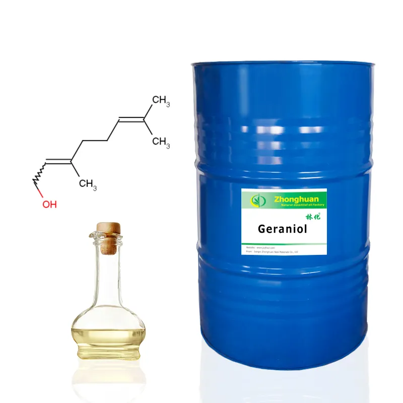 Hochwertiges Geraniolöl 98%, Geraniolhersteller Großhandel Terpenen Chemie Geraniol