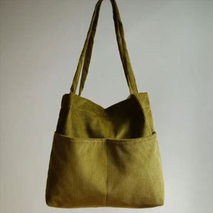 Bolsos Tote Grandes de Pana Suave para Mujer, Personalizados, Portátiles, Unisex, para Compras, Playa, Viajes, Estilo Moderno, Asa Larga - Product Image 3