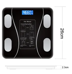 180KG Balanza Basculas เครื่องชั่งน้ําหนักอิเล็กทรอนิกส์แบบดิจิตอลเครื่องชั่งน้ําหนักไขมันในร่างกายชั่งน้ําหนัก BMI เครื่องชั่งน้ําหนักในห้องน้ํา เครื่องชั่งน้ําหนักไขมันในร่างกายอัจฉริยะ