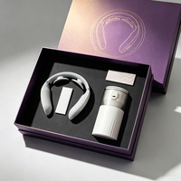 Appareil de massage du cou en deux parties personnalisé, emballage cadeau de luxe, plateau blister pour marque de beauté