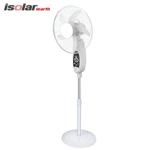 AMERICAN STAR 16 inch Ventilador Recargable Portatil Portable Electric Rechargeable Solar Panel Brushless AC DC Stand Fan