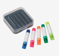 Lot de 5 stylos surligneurs en cire, cadeau promotionnel avec logo personnalisé, impression sérigraphique, commande en gros, directement de l'usine