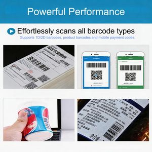 Lecteur de codes-barres POS de vente au détail à numérisation rapide avec USB Plug and Play, scanner de bureau pour les magasins de vêtements, d'alimentation et de pharmacies - Product Image 4