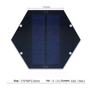 Células solares de tamaño personalizado, <span class=keywords><strong>panel</strong></span> <span class=keywords><strong>solar</strong></span> hexagonal, células solares laminadas de PET de 5V para <span class=keywords><strong>luces</strong></span> solares, <span class=keywords><strong>Navidad</strong></span> al aire libre - Product Image 3