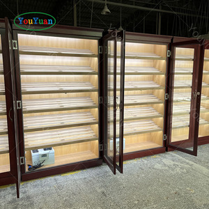 カスタム高級商用大型サイズ<span class=keywords><strong>2</strong></span>ドアシダーシガーヒュミドールレッドブラックシガーヒュミドールディスプレイケース - Product Image 3