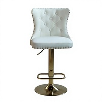 Meubles de salle à manger modernes, tabouret de bar de luxe avec dossier, style luxueux, chaise de bar de cuisine réglable en hauteur