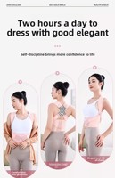 Ceinture de soutien dorsal portable, respirante et douce, correcteur de posture, soutien lombaire pour le dos voûté, bretelles réglables
