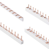 Barre omnibus en cuivre de type broche 2P 63A pour distribution de mise à la terre de disjoncteurs électriques de panneau