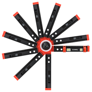 Meistverkauftes Holzbearbeitungswerkzeug Winkelmesser Aluminium-Winkellineal mit Wasserwaage - Product Image 4