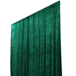 Telón de Fondo de Terciopelo Personalizado ZhengYang para Bodas, Cortina de Material de Seda Helada, Colores Verde Esmeralda, Blanco, Rosa y Rosa Pálido, Estilo Simple - Product Image 1