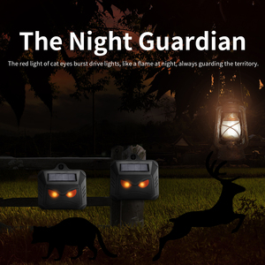 Frecuencia ajustable Control de plagas de zorro LED intermitente Repelente de monos Producto agrícola ultrasónico para protección de plantas - Product Image 3