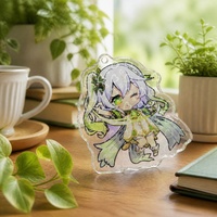 Nouveaux porte-clés personnalisés en acrylique coloré avec photo numérique de dessin animé