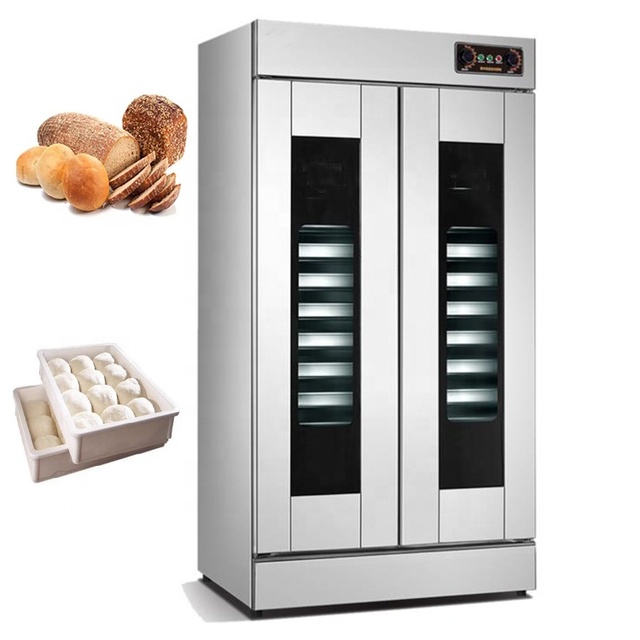 Bakery Proofing Machine 16 Tray Commercial Dough Proofer Electric Stainless Steel Dough Cabinet Bread Fermentation