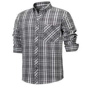 Camisas de Franela para Hombre al por Mayor, Personalizadas, de Alta Calidad, 100% Algodón, Manga Larga, Talla Grande, Diseño a Cuadros, para Otoño - Product Image 4