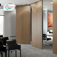 Cloison mobile de bureau au design moderne, mur modulaire en aluminium à faible coût, mur coulissant pour salle de conférence, gymnase, pliable en MDF