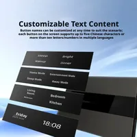 Interrupteur intelligent Tuya Zigbee avec écran LED LCD, contenu texte modifiable à tout moment, version double commande intelligente sans risque d'incendie