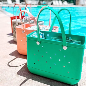 Bolsos de Mano Personalizados con Logotipo para Mujer, Bolsos de Diseño, Bolsos de Playa de Silicona Eva Impermeables - Product Image 2