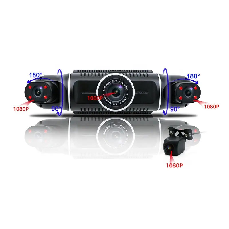 1080P Front 1080P Innen kabine Auto Dash Kamera 3 Zoll IPS Dash Cam 4 IR LEDs Fahr schreiber für Taxi