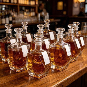 Nouvelle conception, <span class=keywords><strong>bouteille</strong></span> à liqueur/<span class=keywords><strong>vin</strong></span> <span class=keywords><strong>vide</strong></span> transparente en forme de diamant, texture cristalline haute transparence, avec <span class=keywords><strong>bouchon</strong></span> - Product Image 2
