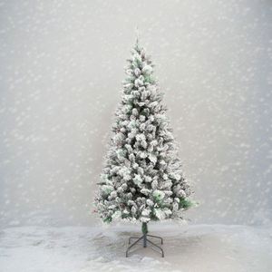 Árbol de Navidad Nevado, Realista y Festivo, con Luces LED Solares, Decoración de Mesa para Interiores, para las Fiestas de Invierno - Product Image 2