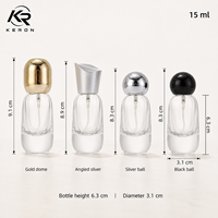Flacon pulvérisateur de parfum en verre transparent, flacon de parfum vide, bouchon décoratif, emballage personnalisé avec logo, vente en gros