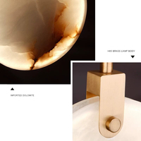Luminaire suspendu de luxe MEEROSEE en marbre pour escalier et palier, idéal pour villa duplex, éclairage principal suspendu haut au-dessus du plafond MD88191