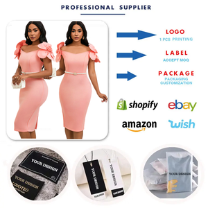 <span class=keywords><strong>Vestidos</strong></span> de Fiesta Elegantes para Mujer, Diseño Moderno D528, con Flores 3D, Largo Midi, Cintura Ajustada, para Banquetes y Eventos Nocturnos, con Cinturón - Product Image 4