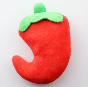Wholesale Pet Cotton <b>Stuffed</b> <b>Soft</b> Plush Chilli Smile Dog Interactive Bite Resistant Teeth Cleaning Durable Chewing Squeaky <b>Toy</b> - Product Image 3