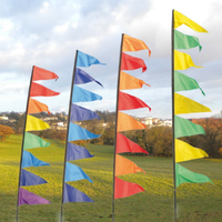Drapeau de plume en polyester 100% personnalisé en gros, grande décoration volante, bannière colorée, drapeau du festival de Bali