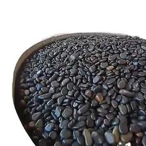 Large Polished Yellow Black River Stones Natural River Stones Modern Garden For Design In China