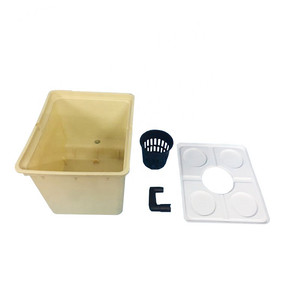 Bacino di coltivazione olandese ABS idroponico coperchio in plastica e pentola a <span class=keywords><strong>rete</strong></span> <span class=keywords><strong>con</strong></span> 4 fori sistema di irrigazione a risparmio idrico per uso domestico e giardino - Product Image 3