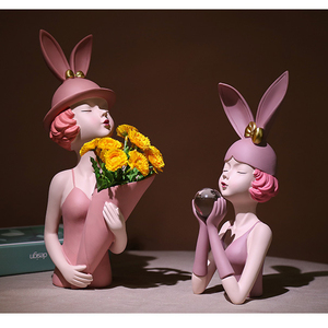 Sculpture de femme de Style européen, magnifique produit d'art en résine, décoration de <span class=keywords><strong>jardin</strong></span>, maison, petite fille, 1 pièce - Product Image 4