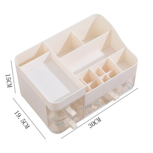High-End modellata iniezione di plastica sostenibile scatola di immagazzinaggio di cosmetici a prova di polvere tavolo da scrivania cassetto <span class=keywords><strong>forma</strong></span> quadrata per - Product Image 3