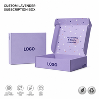 Caja de Suscripción Personalizada para Productos de Belleza Coreanos con Aroma a Lavanda, Impresión de Logotipo Personalizado, Ecológica, Venta al Por Mayor, Directo de Fábrica, OEM