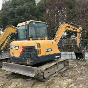Excavatrice sur chenilles hydraulique HX55 d'origine de haute qualité avec moteur diesel Isuzu, garantie de 2 ans, excellent état, à vendre - Product Image 2